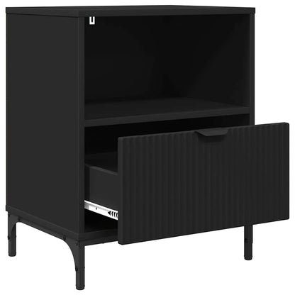 Armadio da Notte Nero 49 x 36 x 61 cm Legno multistrato