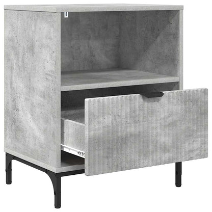 Armadio da Notte 2 pcs Grigio cemento 49 x 36 x 61 cm