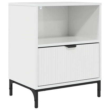 Armadio da Notte con cassetto Bianco lucido 49 x 36 x 61 cm