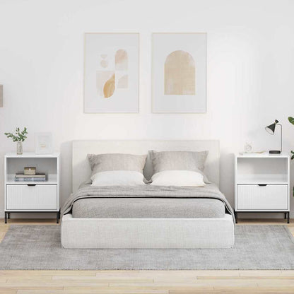 Armadio da Notte 2 pcs Bianco lucido 49 x 36 x 61 cm