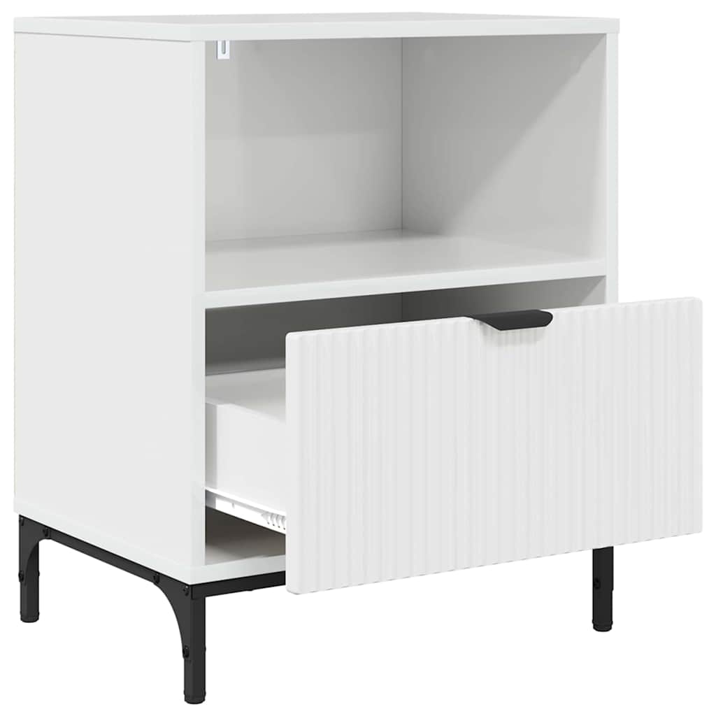 Armadio da Notte 2 pcs Bianco lucido 49 x 36 x 61 cm