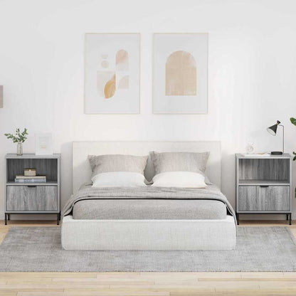 Armadio da Notte 2 pcs Grigio sonoma 49 x 36 x 61 cm