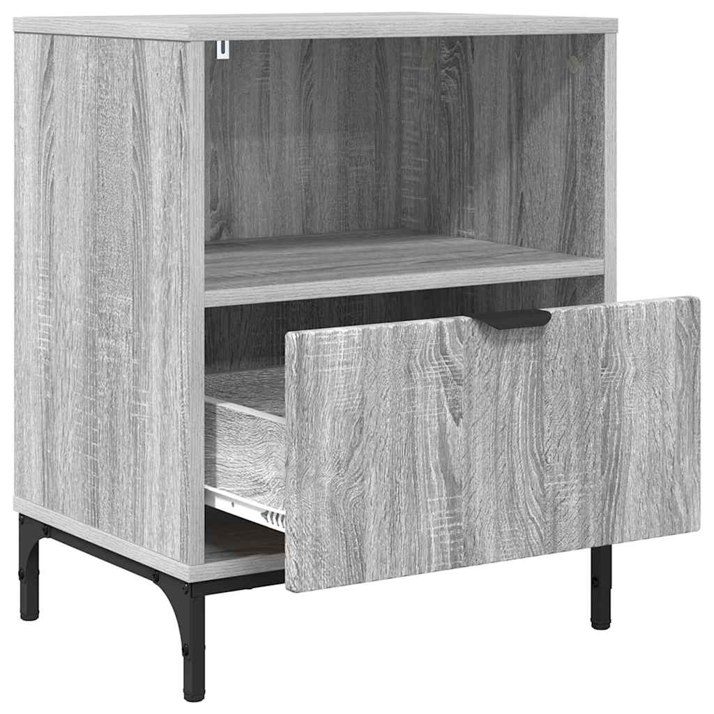 Armadio da Notte 2 pcs Grigio sonoma 49 x 36 x 61 cm