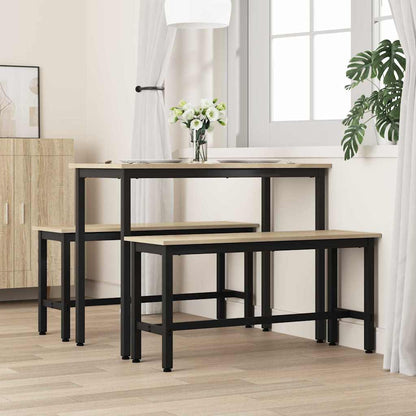 Panchina da pranzo 2 pcs Rovere Sonoma 100 x 32,5 x 48,5 cm