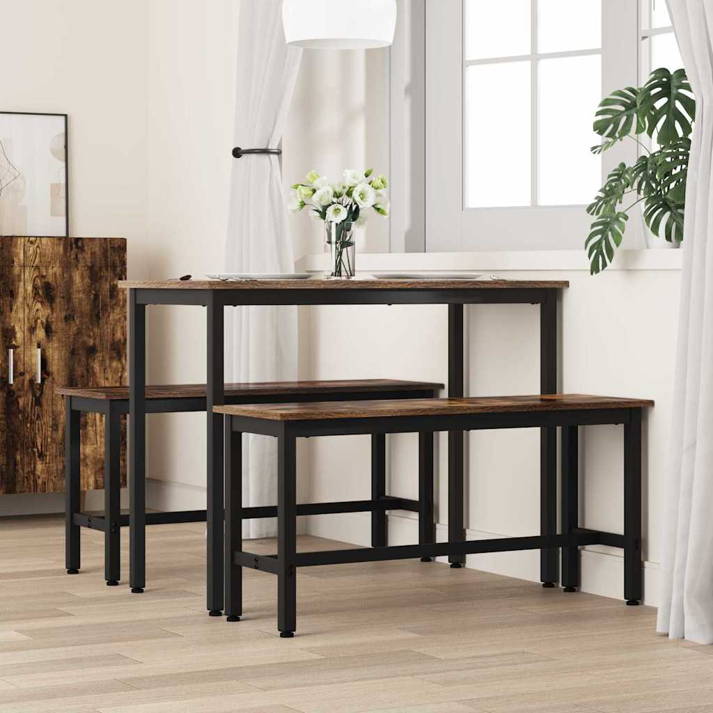 Panchina da pranzo Rovere fumÃ© 100 x 32,5 x 48,5 cm