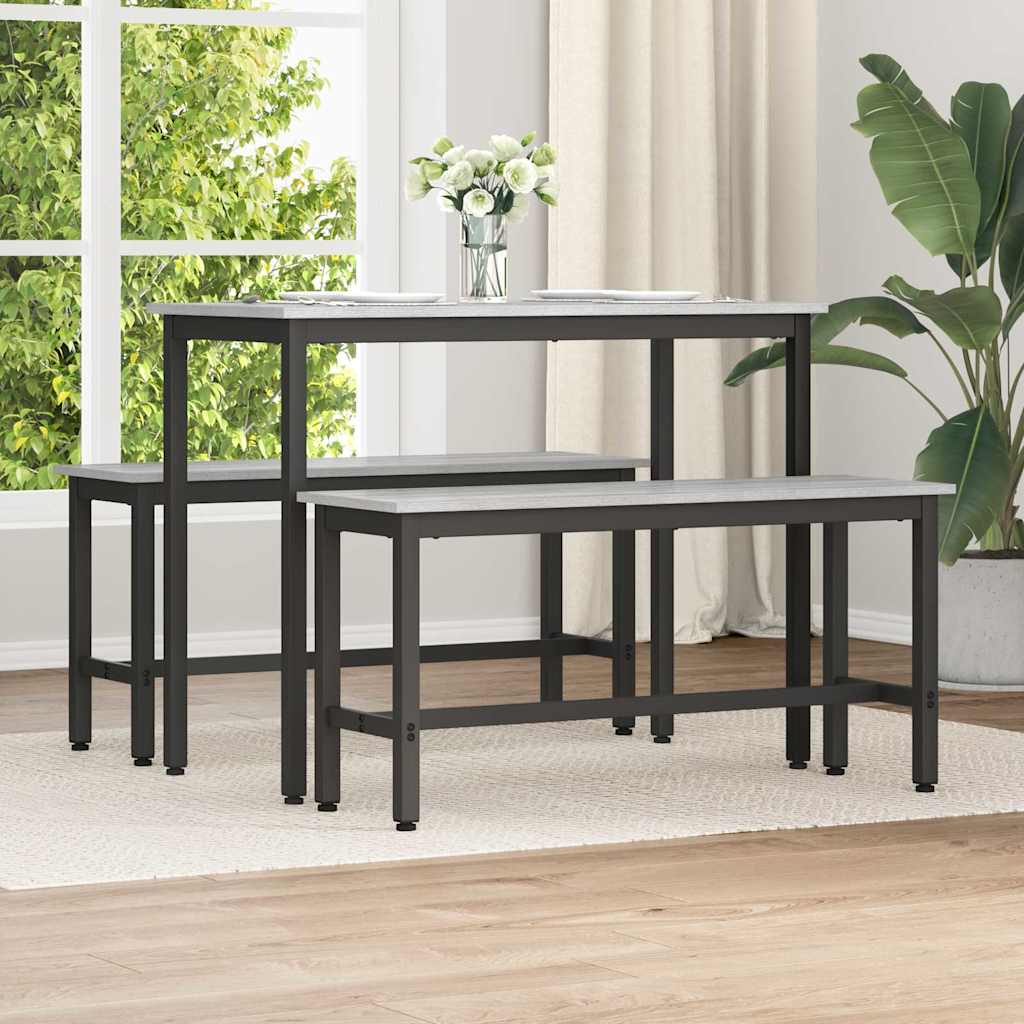 Panchina da pranzo Grigio Sonoma 100 x 32,5 x 48,5 cm