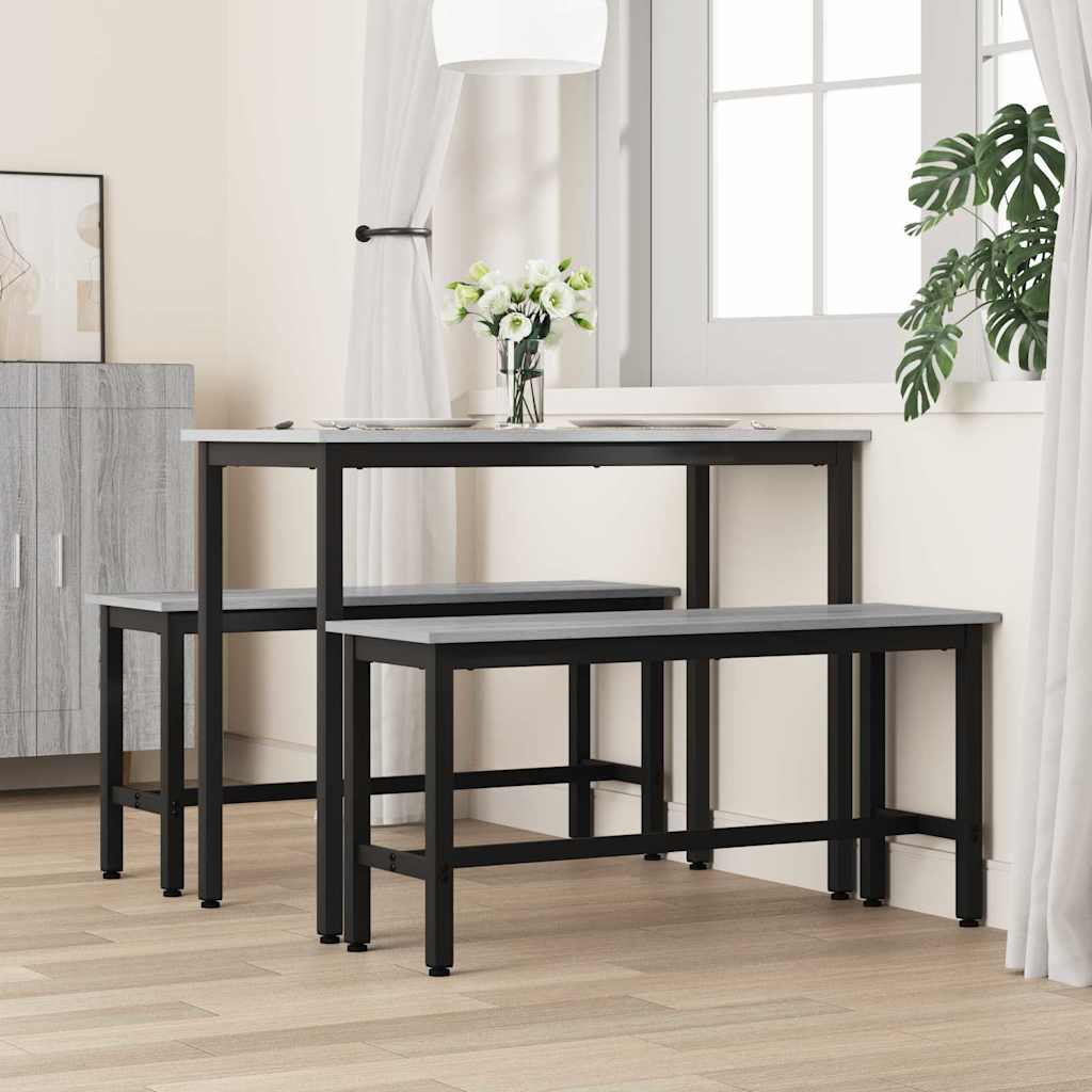 Panchina da pranzo Grigio Sonoma 100 x 32,5 x 48,5 cm