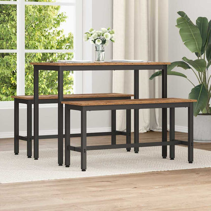 Panchina da pranzo 2 pcs Legno vecchio 100 x 32,5 x 48,5 cm