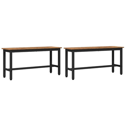 Panchina da pranzo 2 pcs Legno vecchio 100 x 32,5 x 48,5 cm