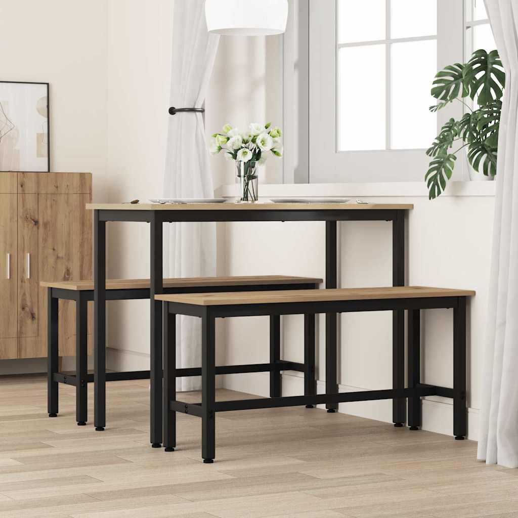 Panchina da pranzo Rovere artigianale 100 x 32,5 x 48,5 cm