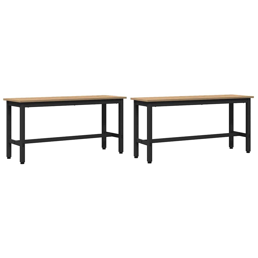 Panchina da pranzo 2 pcs Rovere artigianale