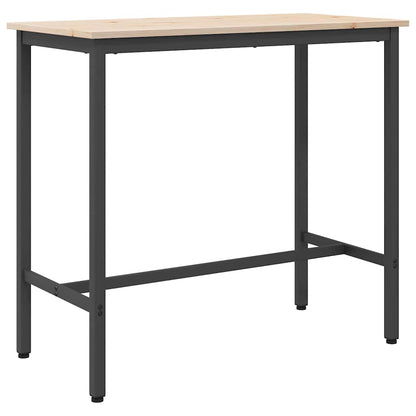 tavolo Naturale 100 x 50 x 91 cm Legno ingegnerizzato e acciaio