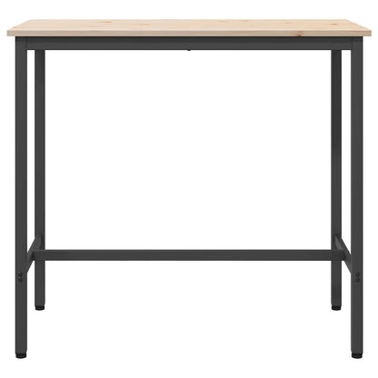 tavolo Naturale 100 x 50 x 91 cm Legno ingegnerizzato e acciaio
