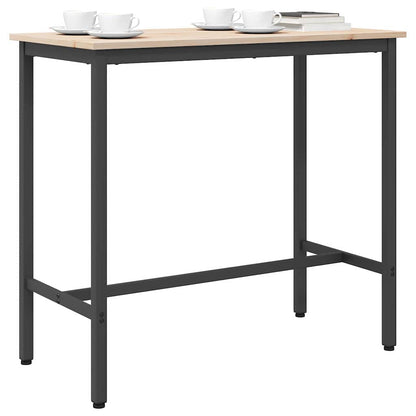 tavolo Naturale 100 x 50 x 91 cm Legno ingegnerizzato e acciaio