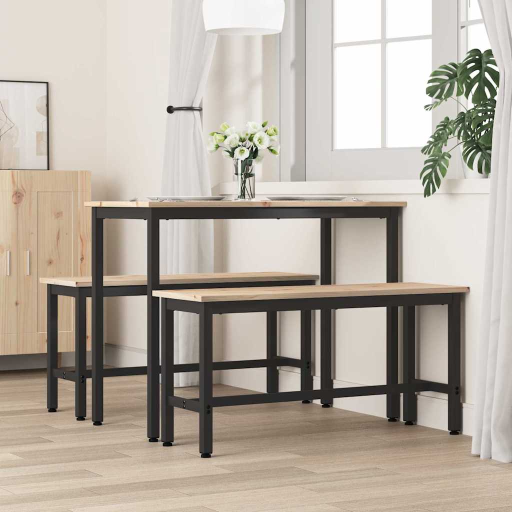 Panchina da pranzo Naturale 100 x 32,5 x 49 cm