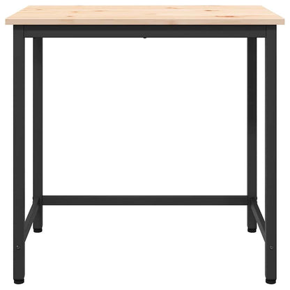tavolo Naturale 80 x 50 x 77 cm Legno ingegnerizzato e acciaio