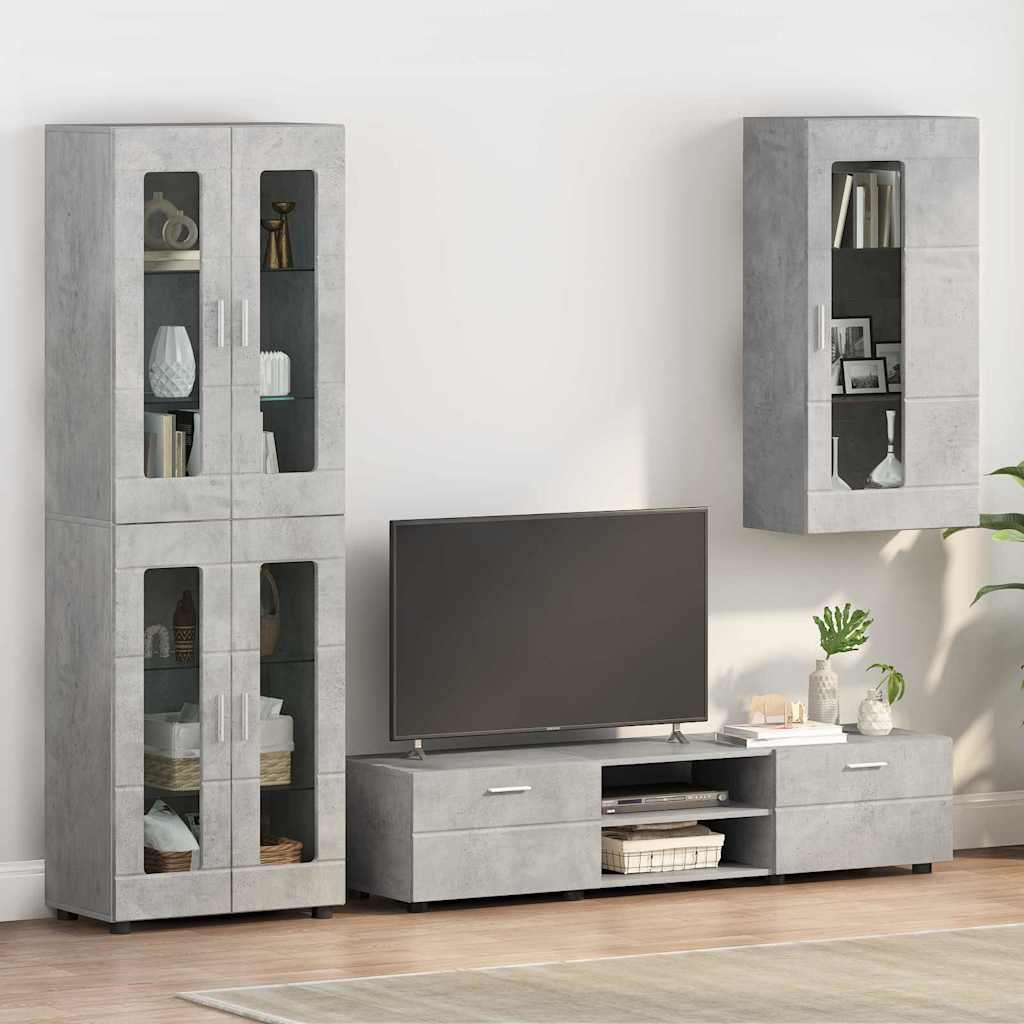 Armadio in Legno Grigio cemento 50 x 29 x 100 cm