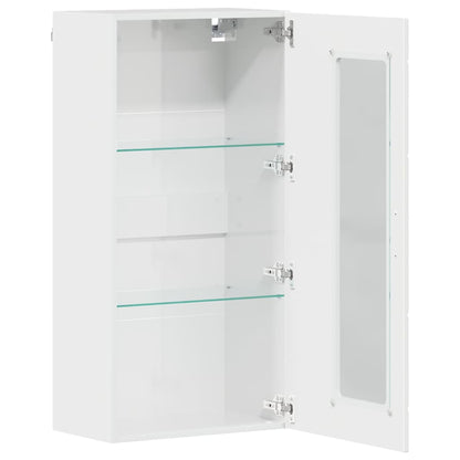 Armadio in Legno Bianco Lucido 50 x 29 x 100 cm