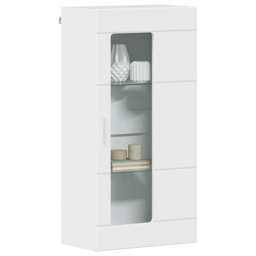 Armadio in Legno Bianco Lucido 50 x 29 x 100 cm