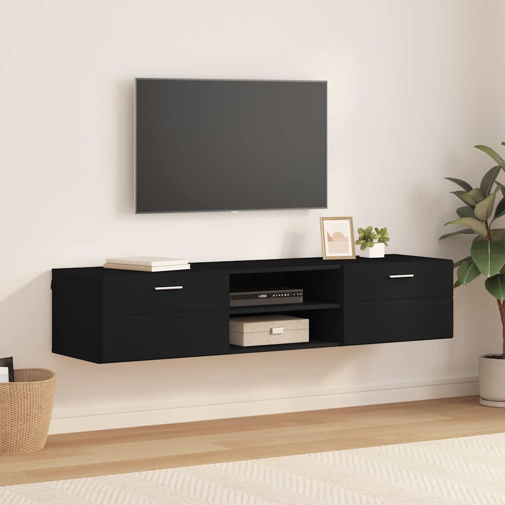 Armadio in Legno Nero 150 x 39 x 30 cm Legno multistrato