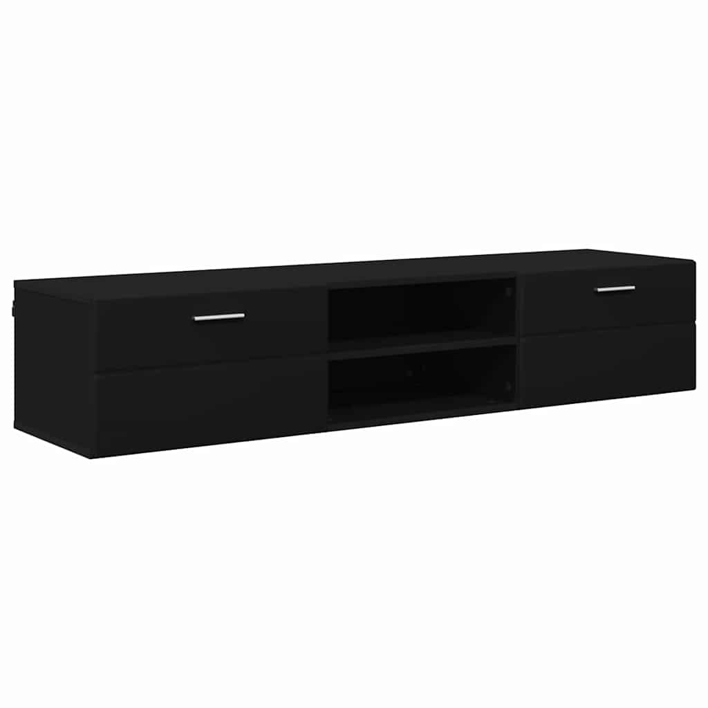 Armadio in Legno Nero 150 x 39 x 30 cm Legno multistrato
