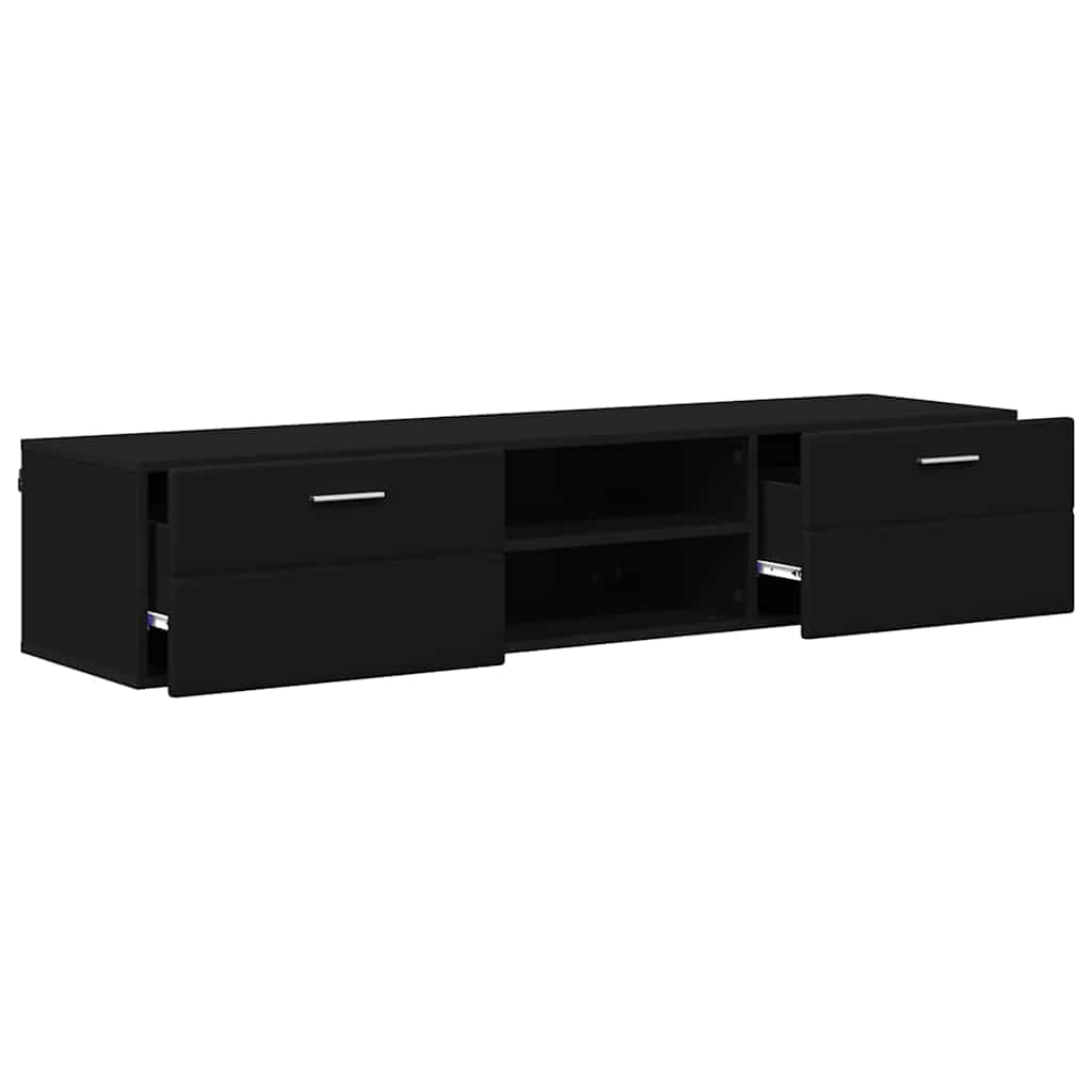 Armadio in Legno Nero 150 x 39 x 30 cm Legno multistrato