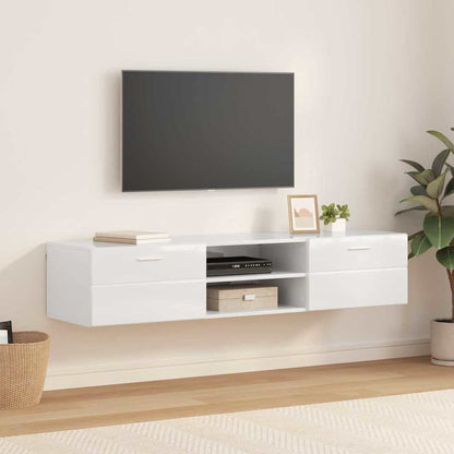 Armadio in Legno con cassetto Bianco Lucido 150 x 39 x 30 cm
