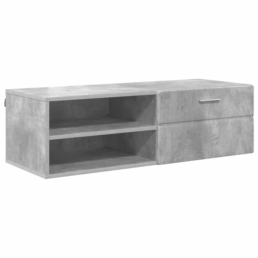 Armadio in Legno con cassetto Grigio cemento 100,5 x 39 x 30 cm