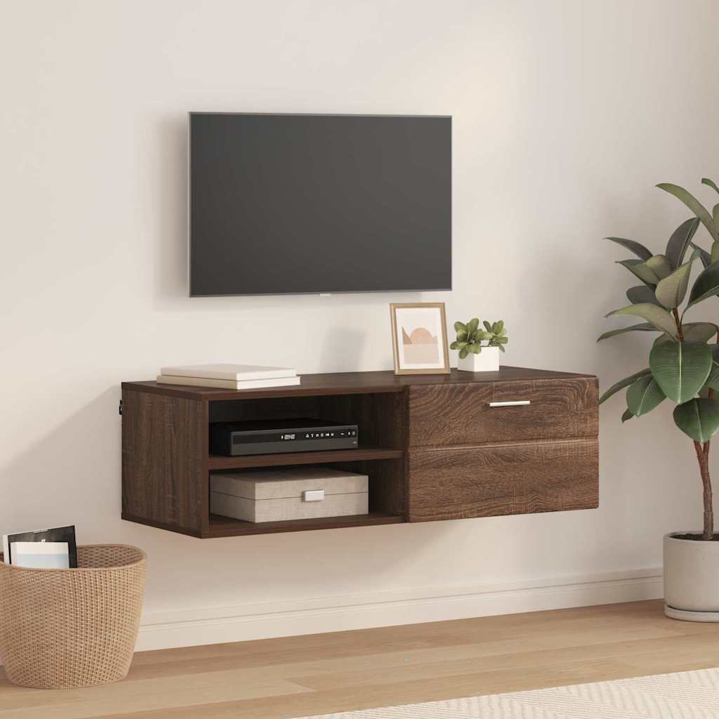 Armadio in Legno con cassetto Rovere Marrone 100,5 x 39 x 30 cm
