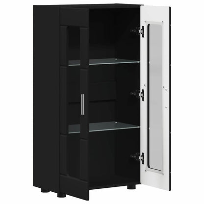 Credenza FLORIN Nero 55,5 x 29 x 103 cm Legno multistrato