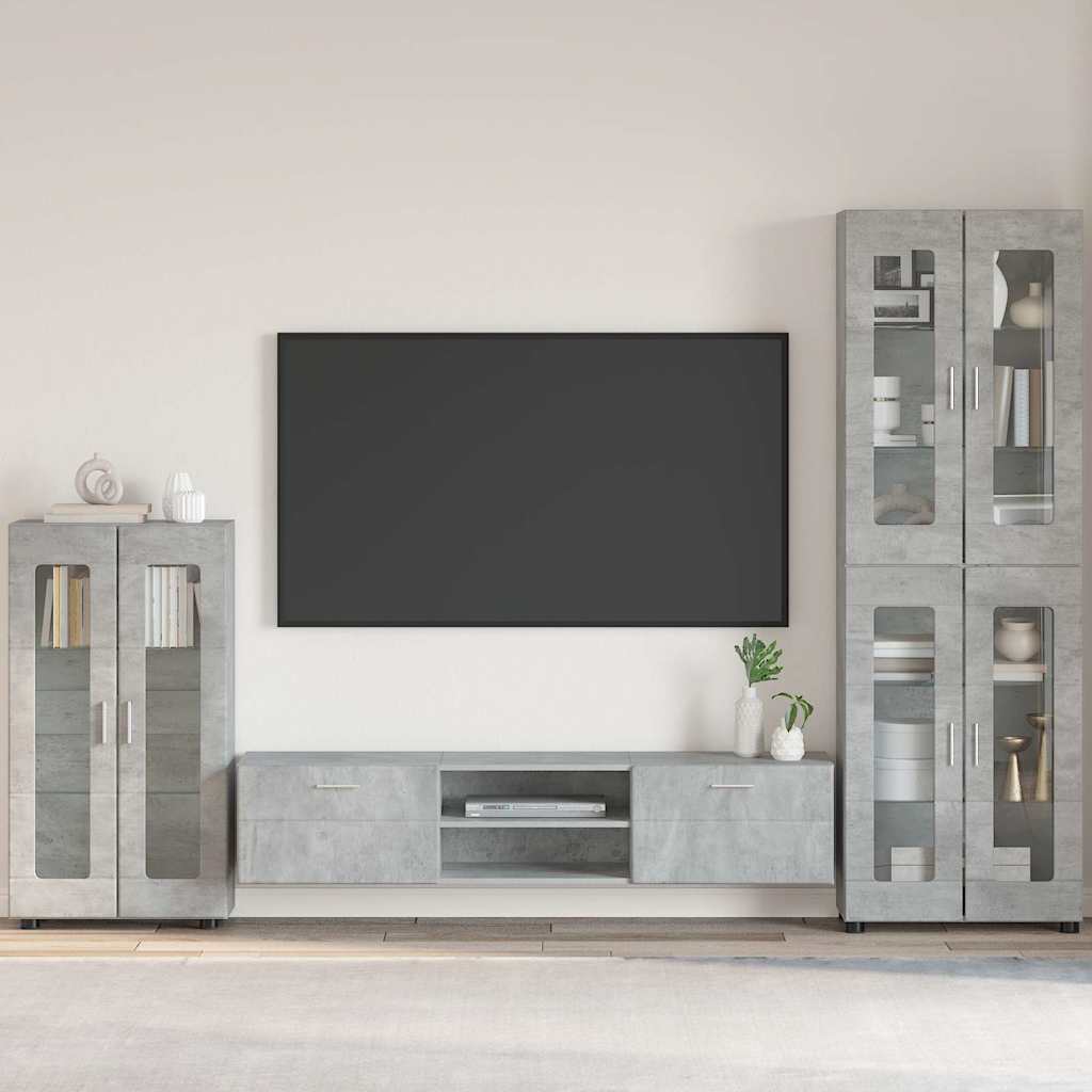 Credenza con porta FLORIN Grigio cemento 55,5 x 29 x 103 cm