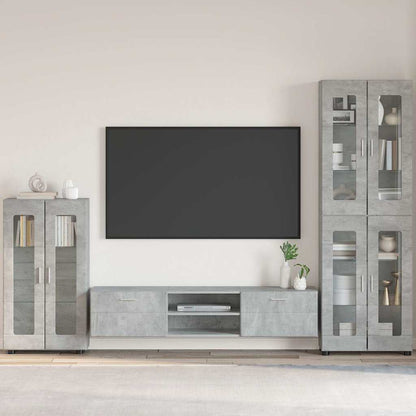 Credenza con porta FLORIN Grigio cemento 55,5 x 29 x 103 cm