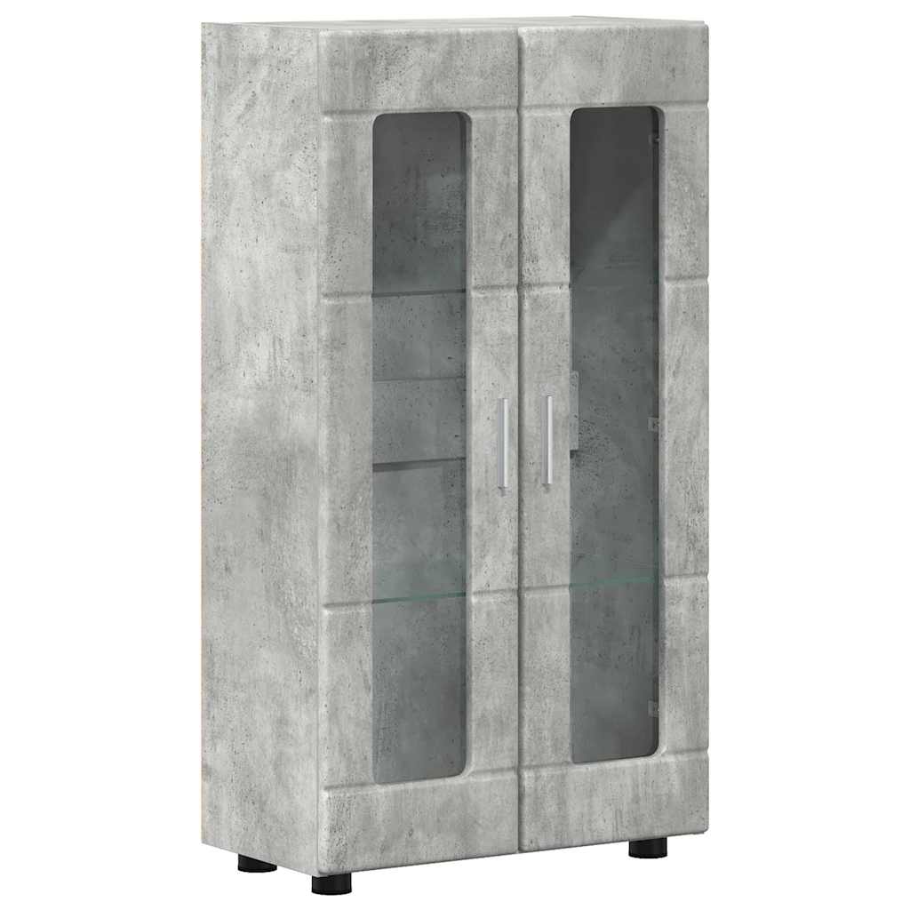 Credenza con porta FLORIN Grigio cemento 55,5 x 29 x 103 cm