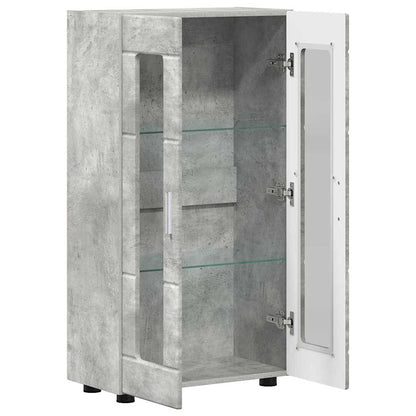 Credenza con porta FLORIN Grigio cemento 55,5 x 29 x 103 cm