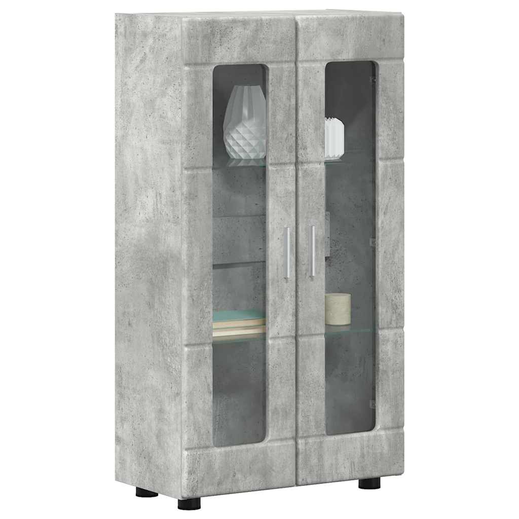 Credenza con porta FLORIN Grigio cemento 55,5 x 29 x 103 cm