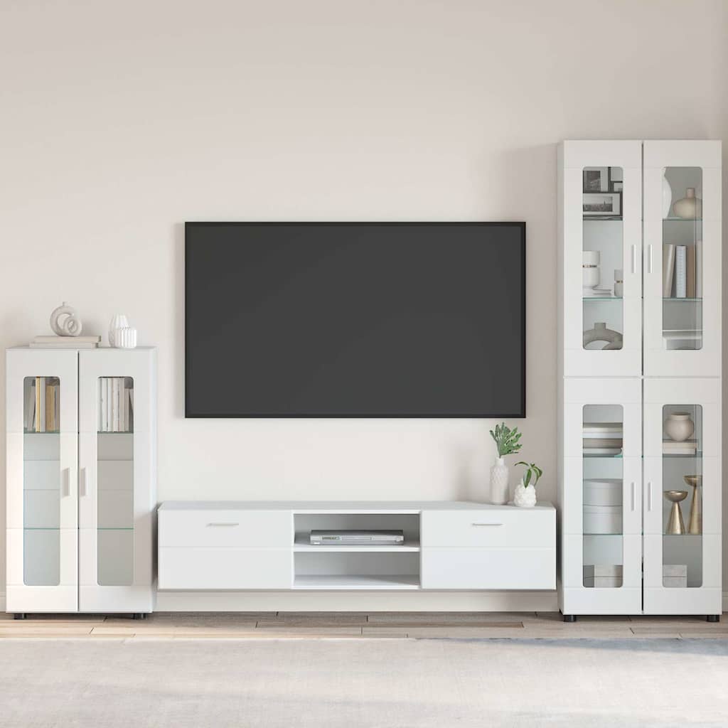 Credenza con porta FLORIN Bianco Lucido 55,5 x 29 x 103 cm