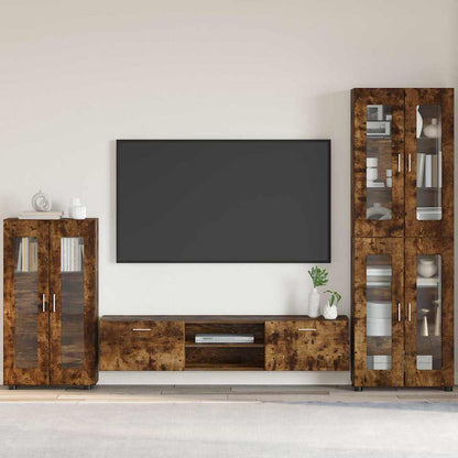 Credenza con lo scaffale FLORIN Rovere fumÃ© 55,5 x 29 x 103 cm