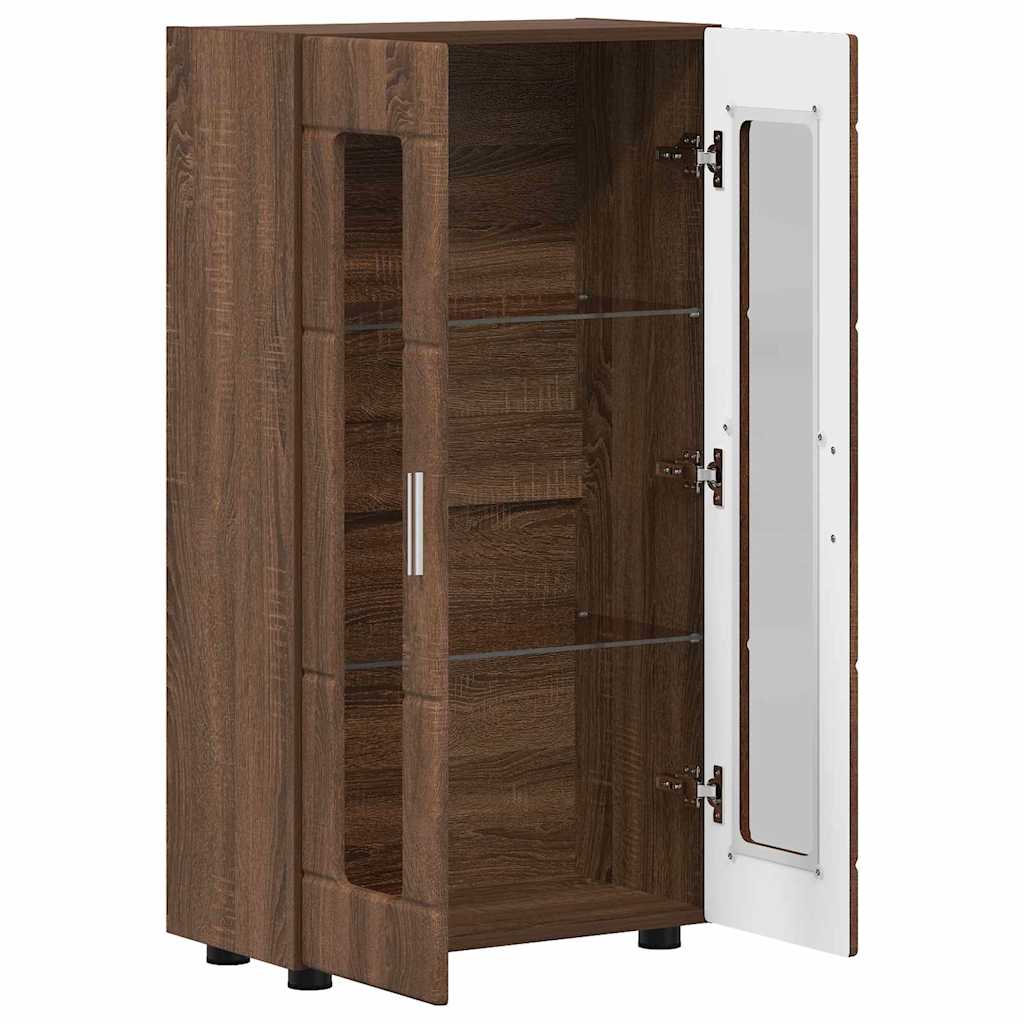 Credenza con porta FLORIN Rovere Marrone 55,5 x 29 x 103 cm