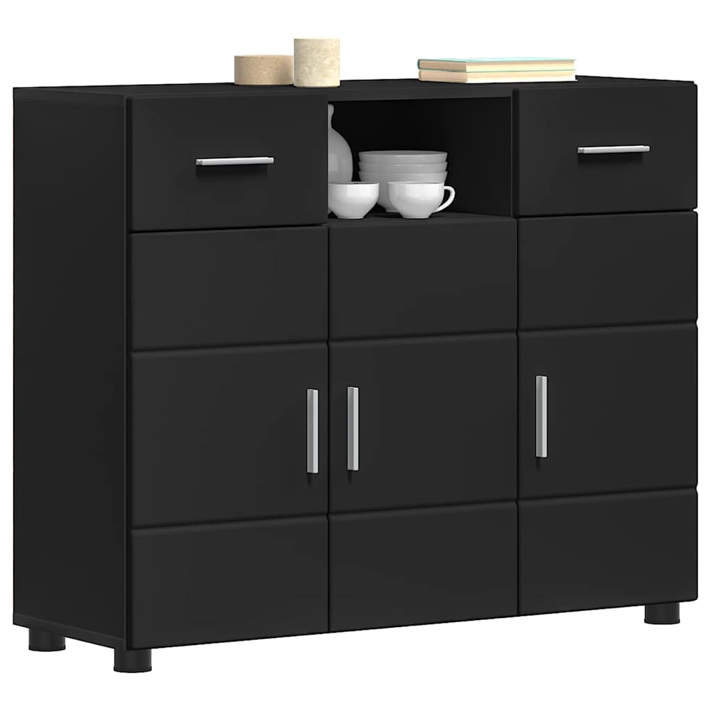 Armadio in Legno Nero 88,5 x 30,5 x 73 cm Legno multistrato
