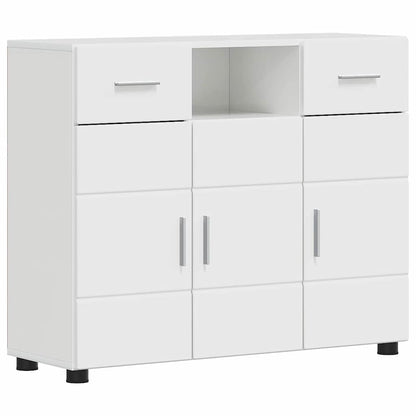 Armadio in Legno con cassetto Bianco Lucido 88,5 x 30,5 x 73 cm