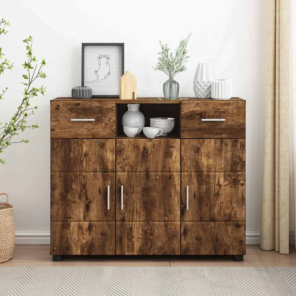 Armadio in Legno con cassetto Rovere fumé 88,5 x 30,5 x 73 cm