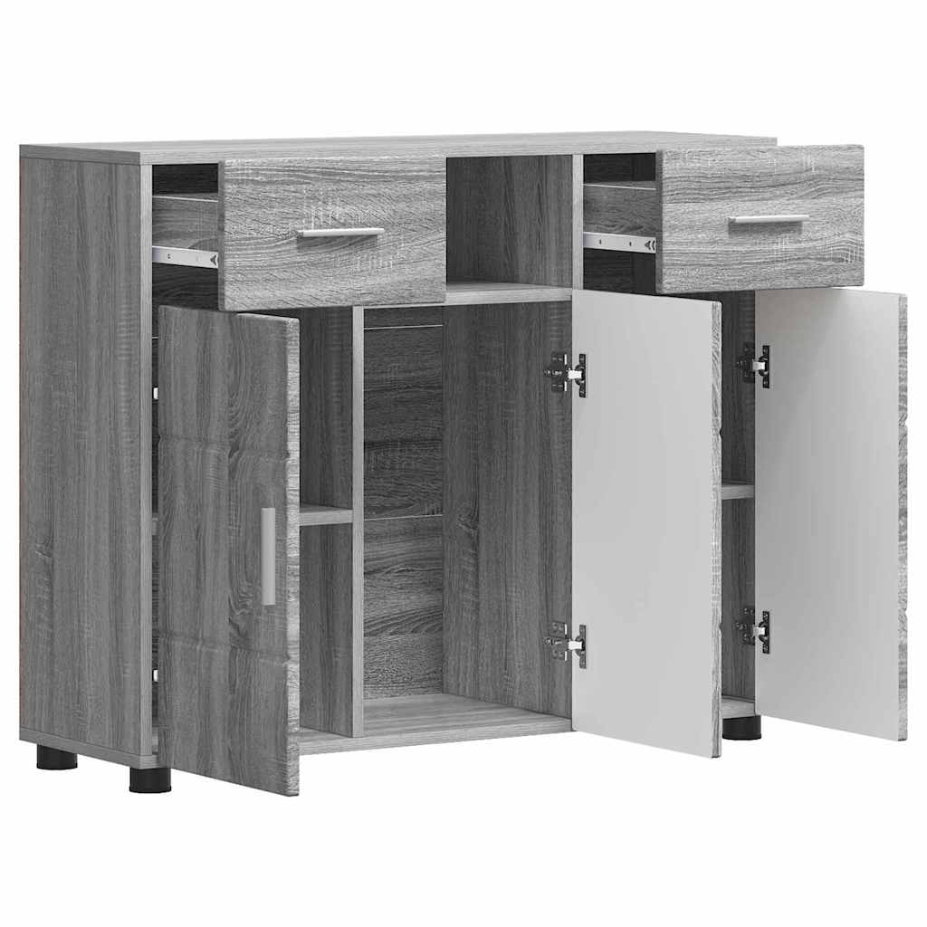 Armadio in Legno con cassetto Grigio Sonoma 88,5 x 30,5 x 73 cm
