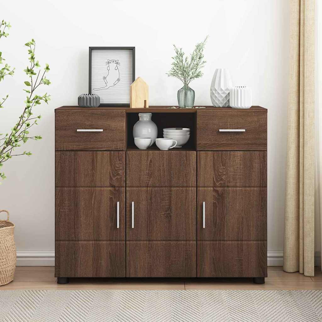 Armadio in Legno Rovere Marrone 88,5 x 30,5 x 73 cm