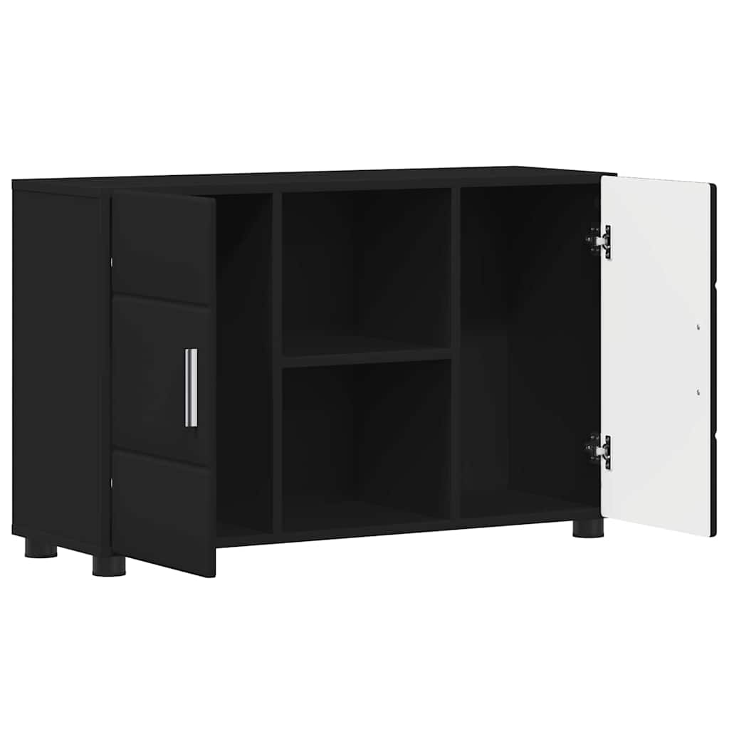 Credenza FLORIN Nero 88,5 x 30,5 x 55,5 cm Legno multistrato