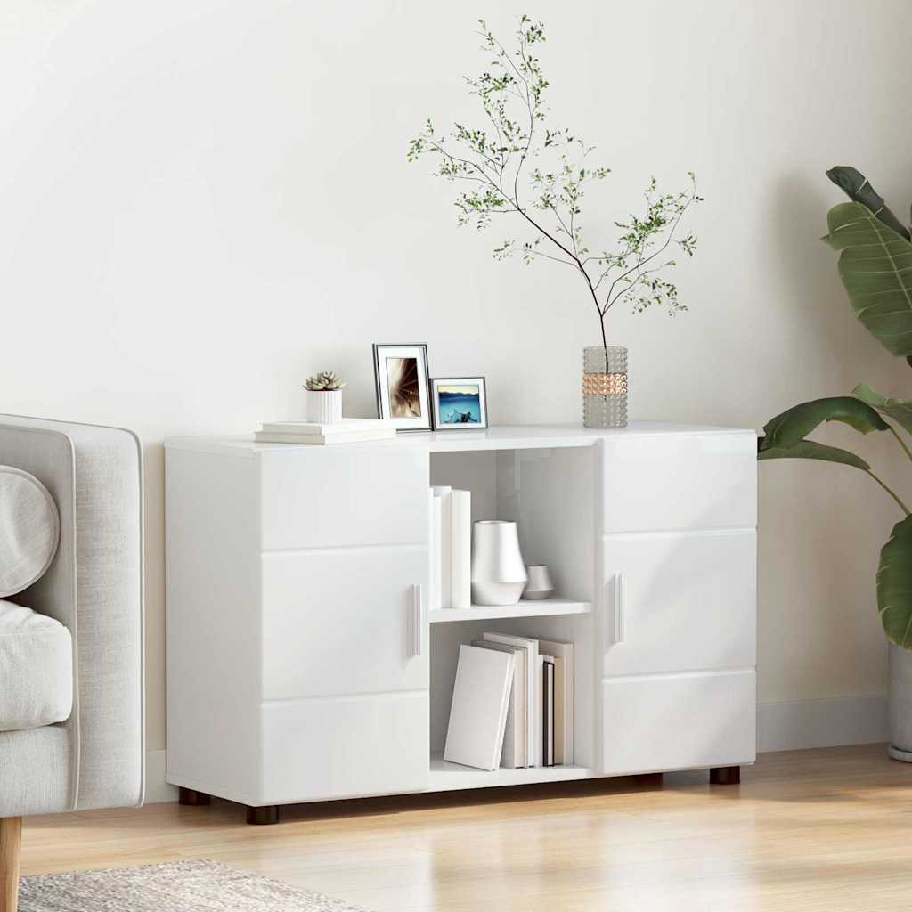 Credenza con porta FLORIN Bianco Lucido 88,5 x 30,5 x 55,5 cm