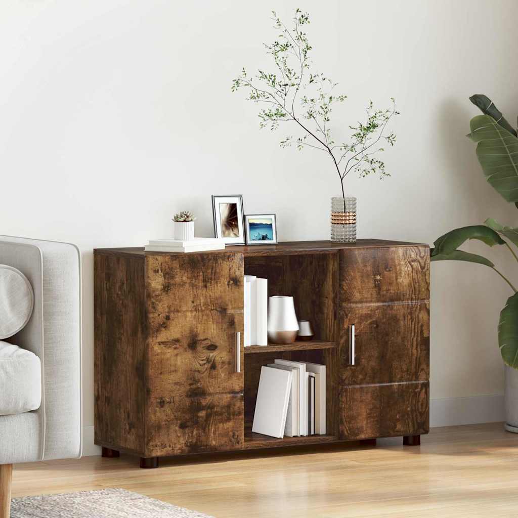 Credenza con porta FLORIN Rovere fumÃ© 88,5 x 30,5 x 55,5 cm