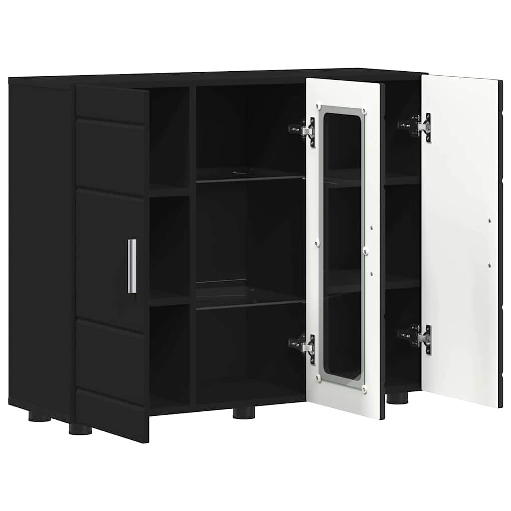 Armadio in Legno Nero 88,5 x 30,5 x 73 cm Legno multistrato