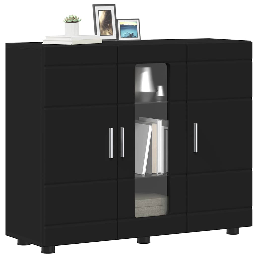 Armadio in Legno Nero 88,5 x 30,5 x 73 cm Legno multistrato
