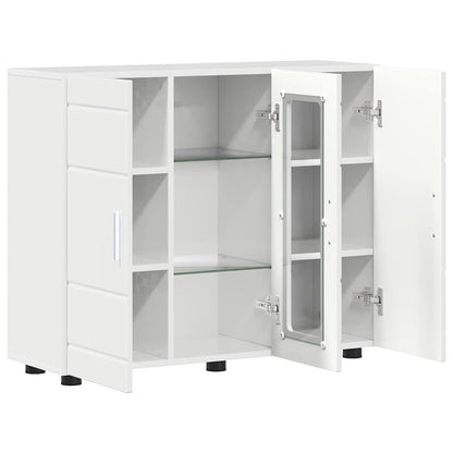 Armadio in Legno Bianco Lucido 88,5 x 30,5 x 73 cm