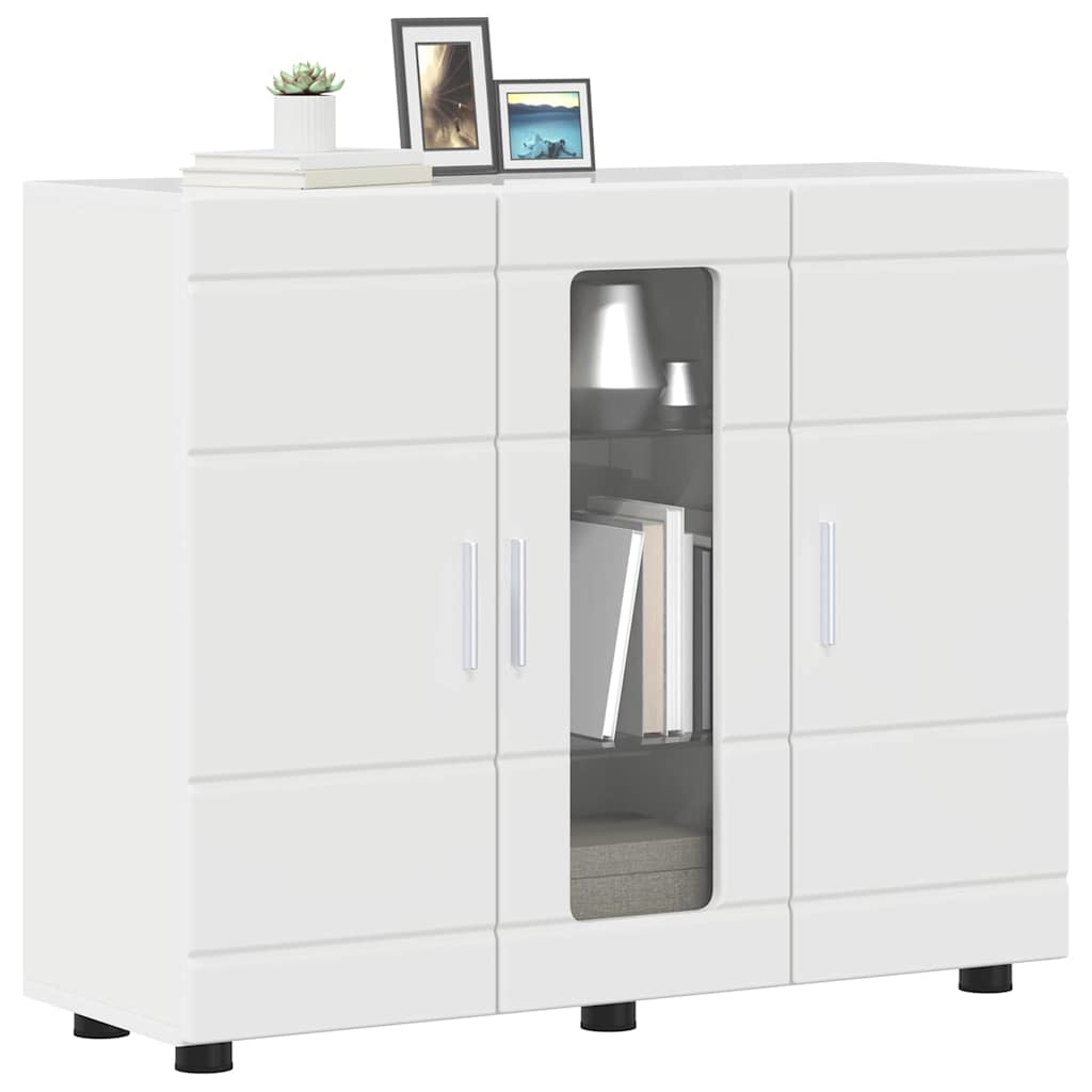 Armadio in Legno Bianco Lucido 88,5 x 30,5 x 73 cm